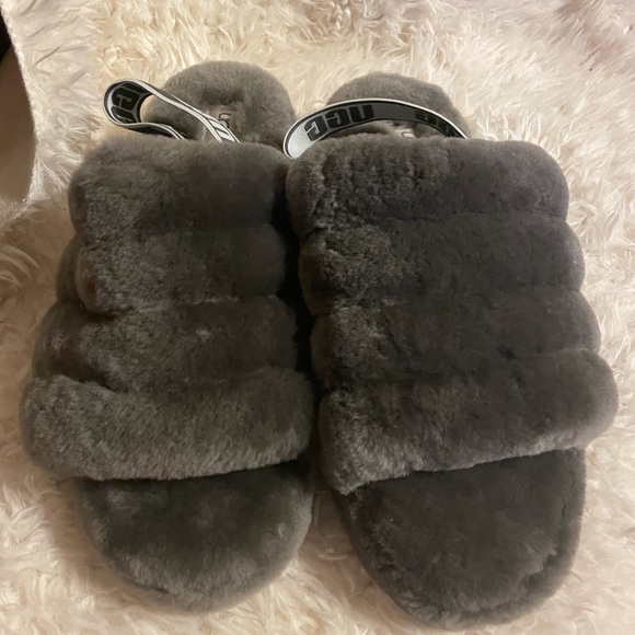 Ugg Fluff Yeah Genuine Shearling Slingback Sandal - Picture 3 of 6